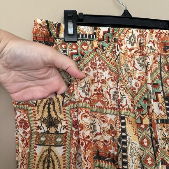 Rachel Zoe Harem Pants Pockets Women L Boho Hippie Pull On Elastic Fall Autumn - Picture 3 of 7